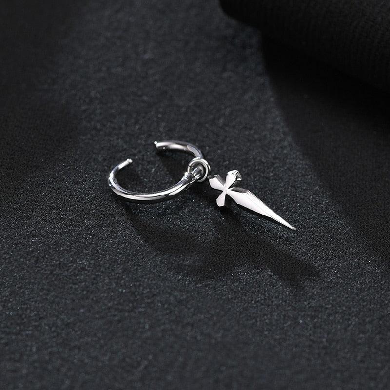 Brinco Masculino de Argola Espada Cruzada - Loja Hey Dude